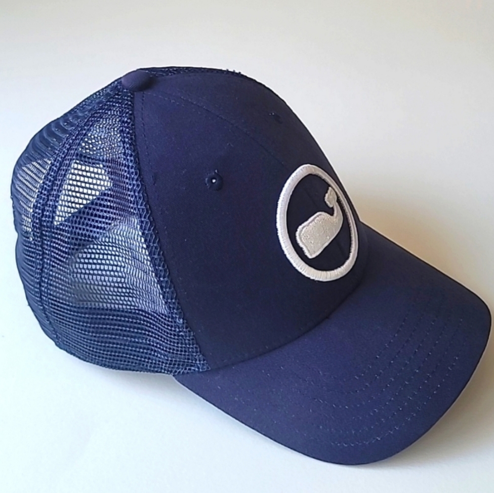 NWOT Vineyard Vines Whale Dot Performance Hat, Navy Blue - Picture 8 of 8